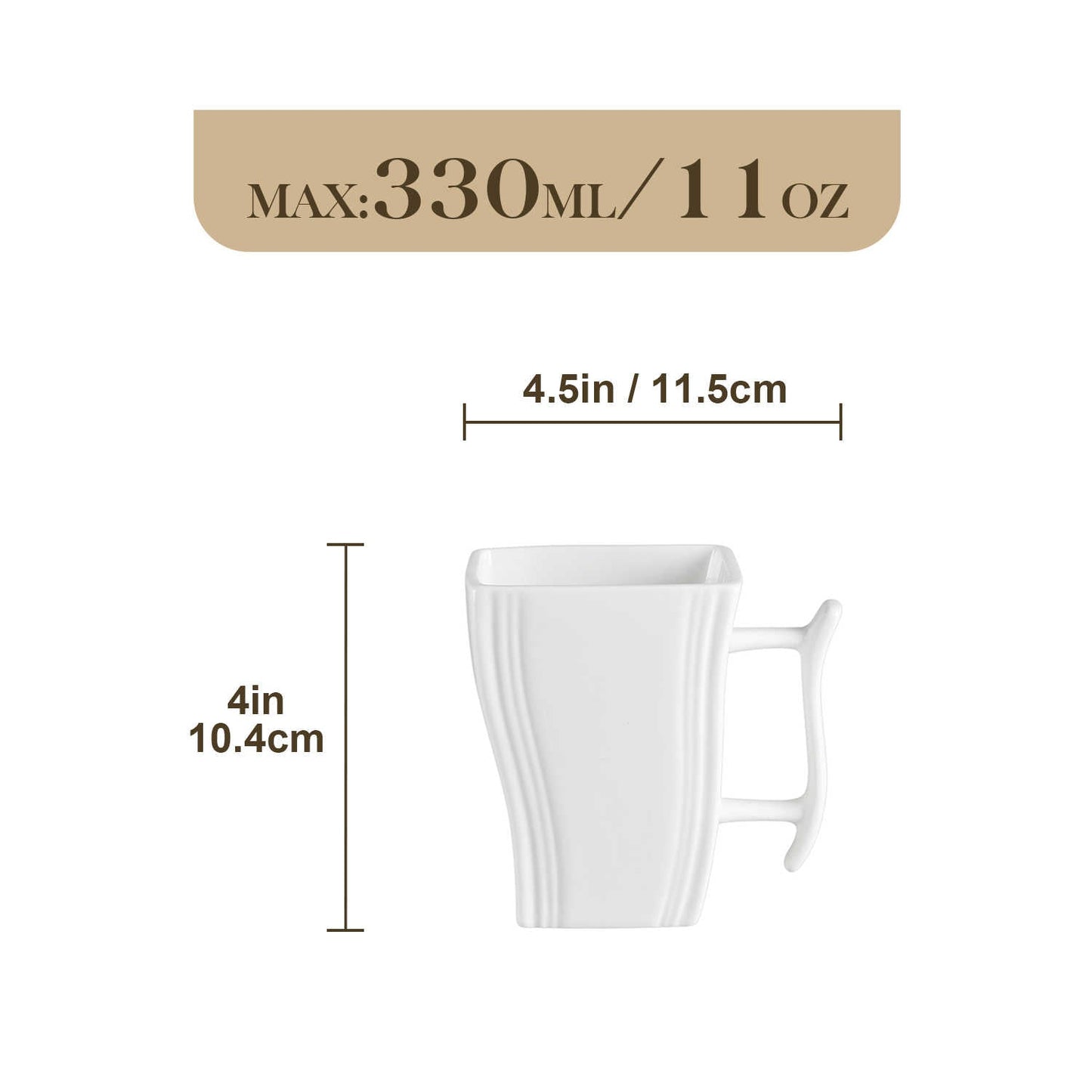Flora Marble Grey Mugs Set of 6