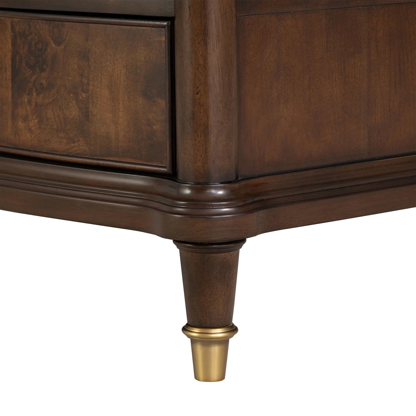 30.5" Westerham French Nightstand Power Outlet with LED Light, Dark Cherry
