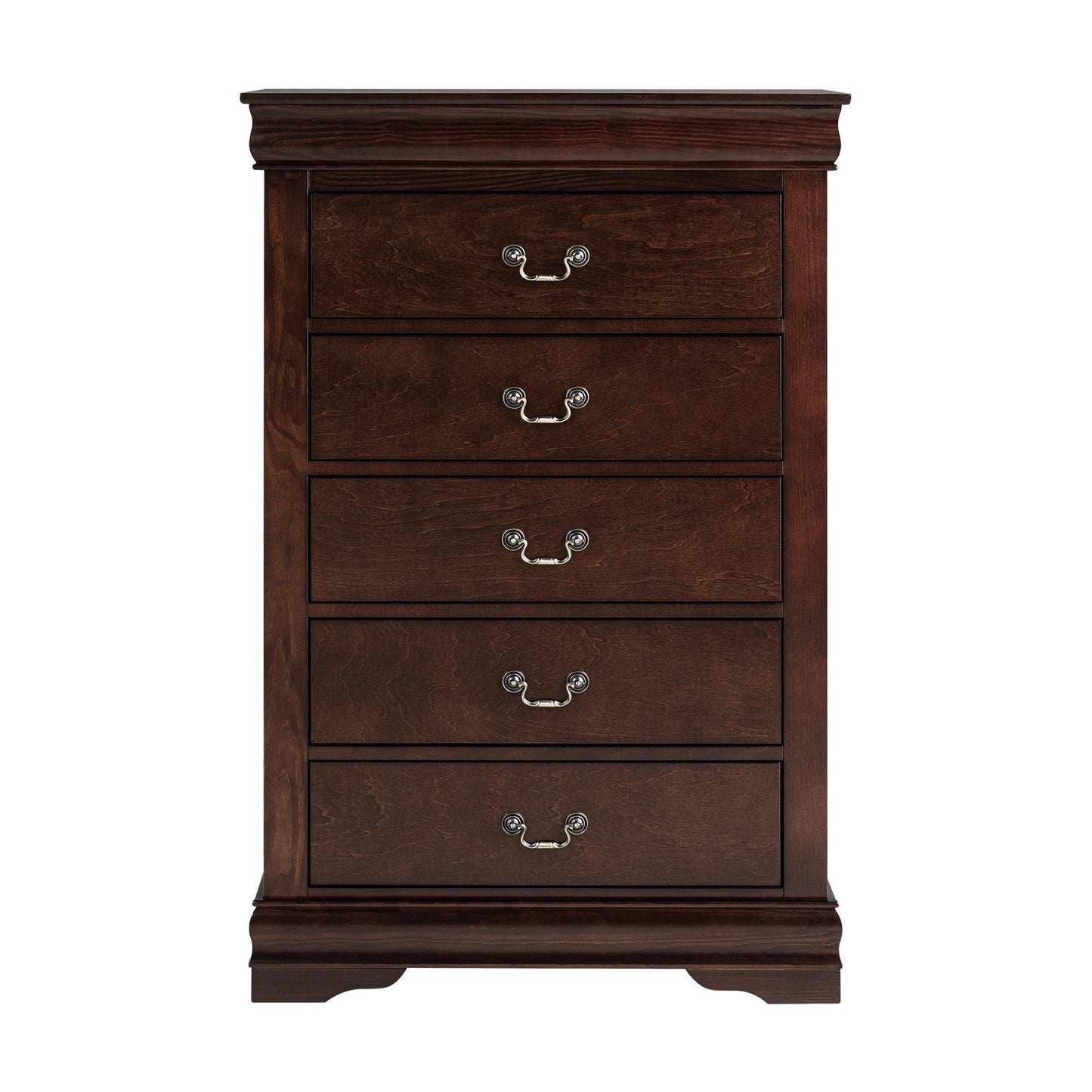 Transitional 5-Drawer 31.5 in. Wide Chest of Drawers with Bracket Feet