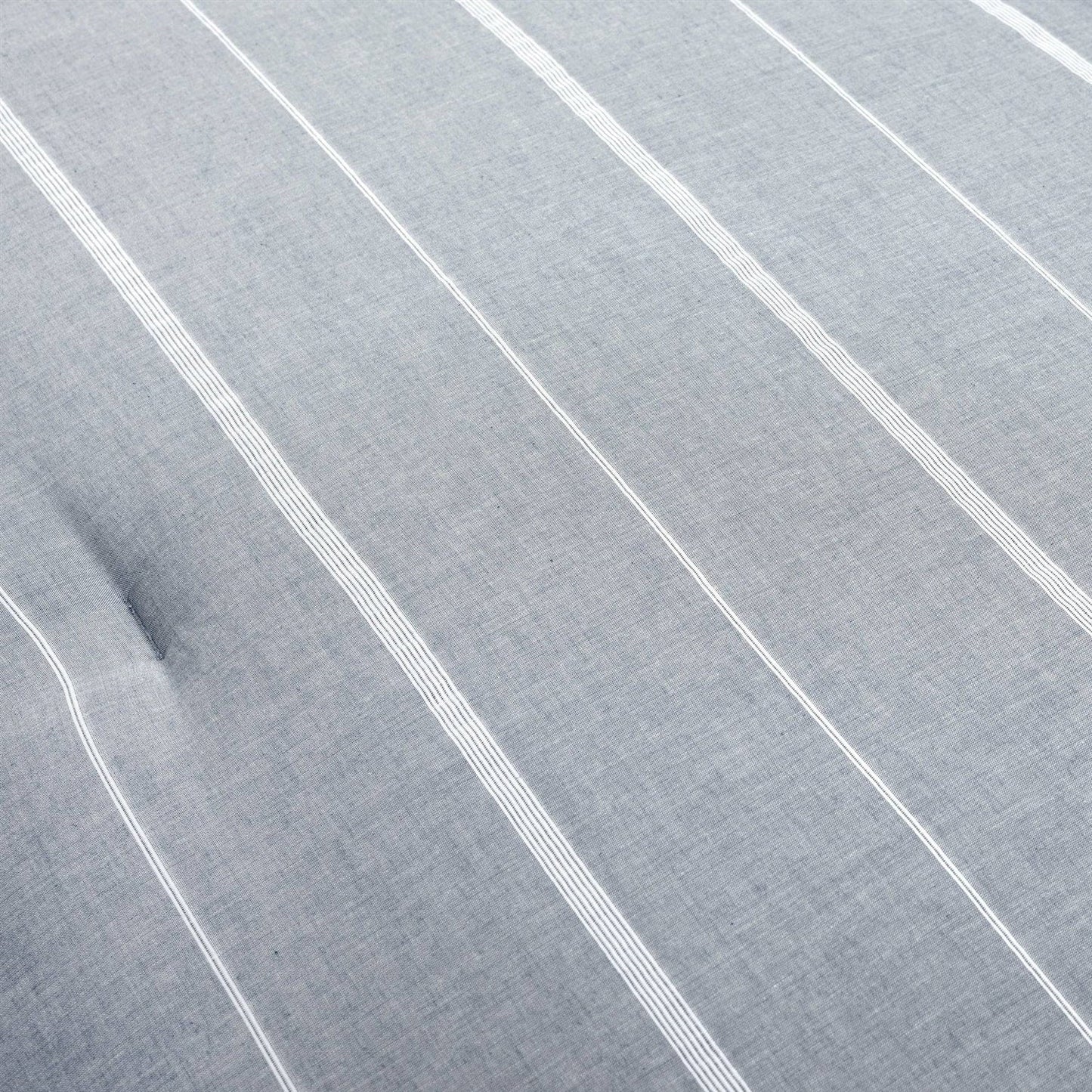 Full/Queen Blue Grey Off-White Stripe 3-Piece Lightweight Comforter Set