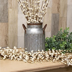 Cream Curly Q & Pip Berry Garland 4ft