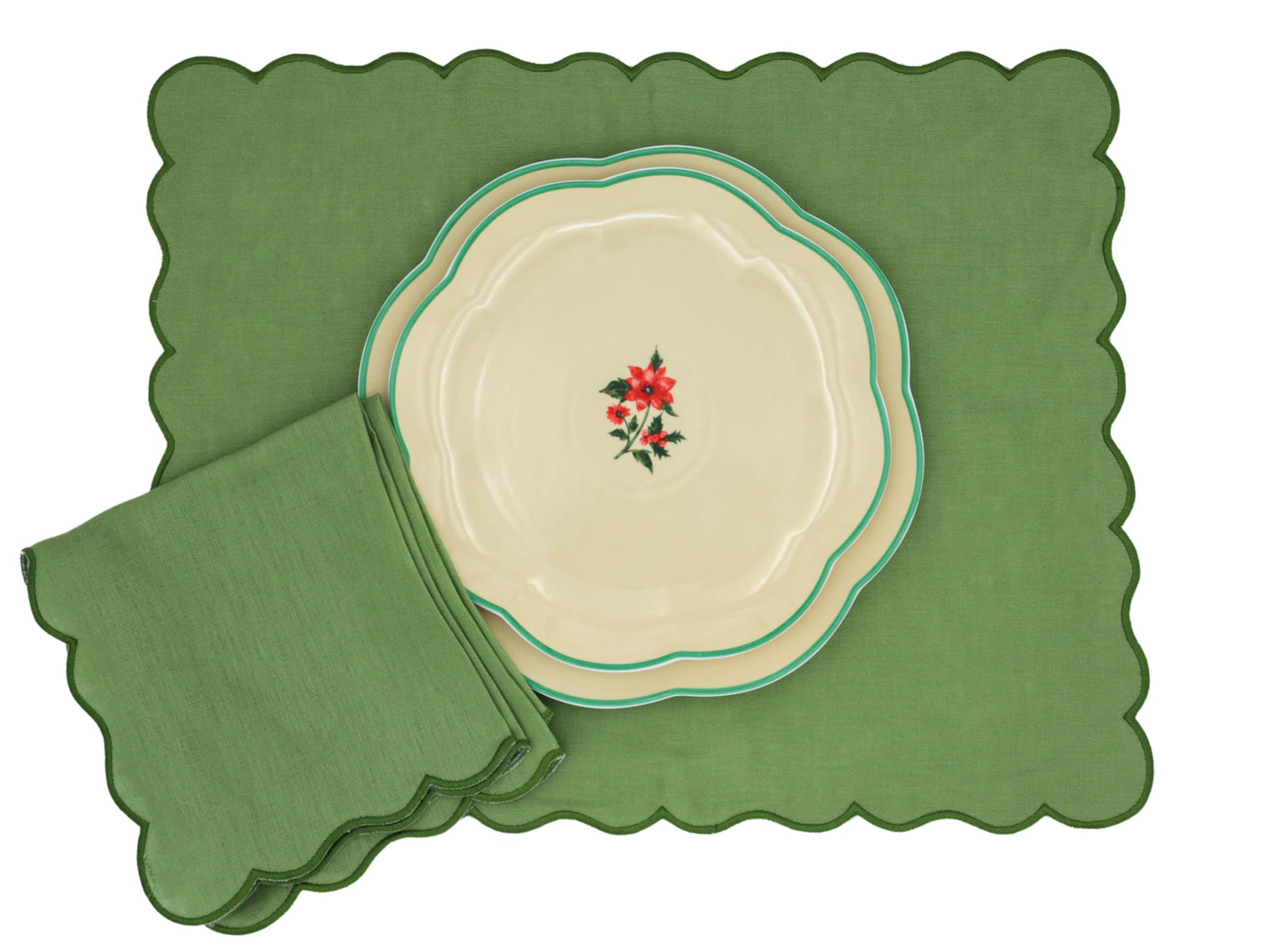 Fabled Flora Scalloped Starter Plate - Case of 12 Plates (+3 Bonus Plates)