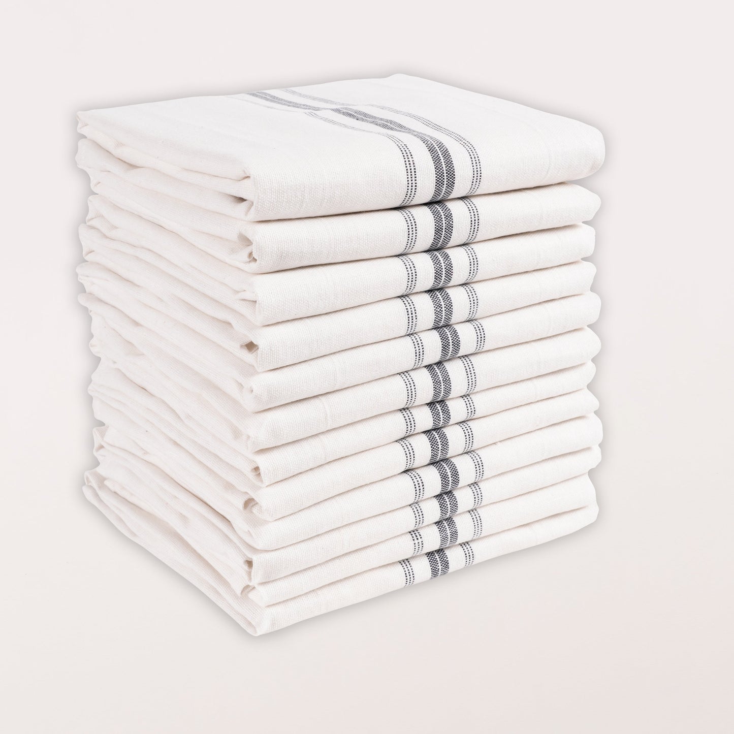 Farmhouse Stripe Kitchen Towels - Set Of 12