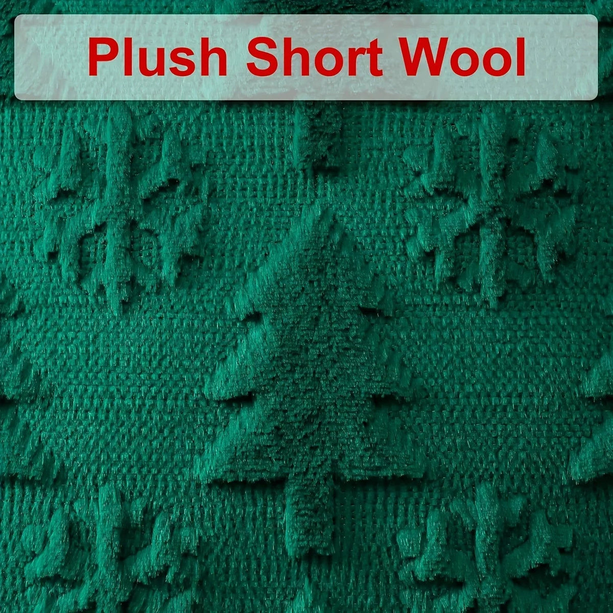 Faux Wool Christmas Tree Throw Pillow Covers, 45.72x45.72 cm, Snowflake Design