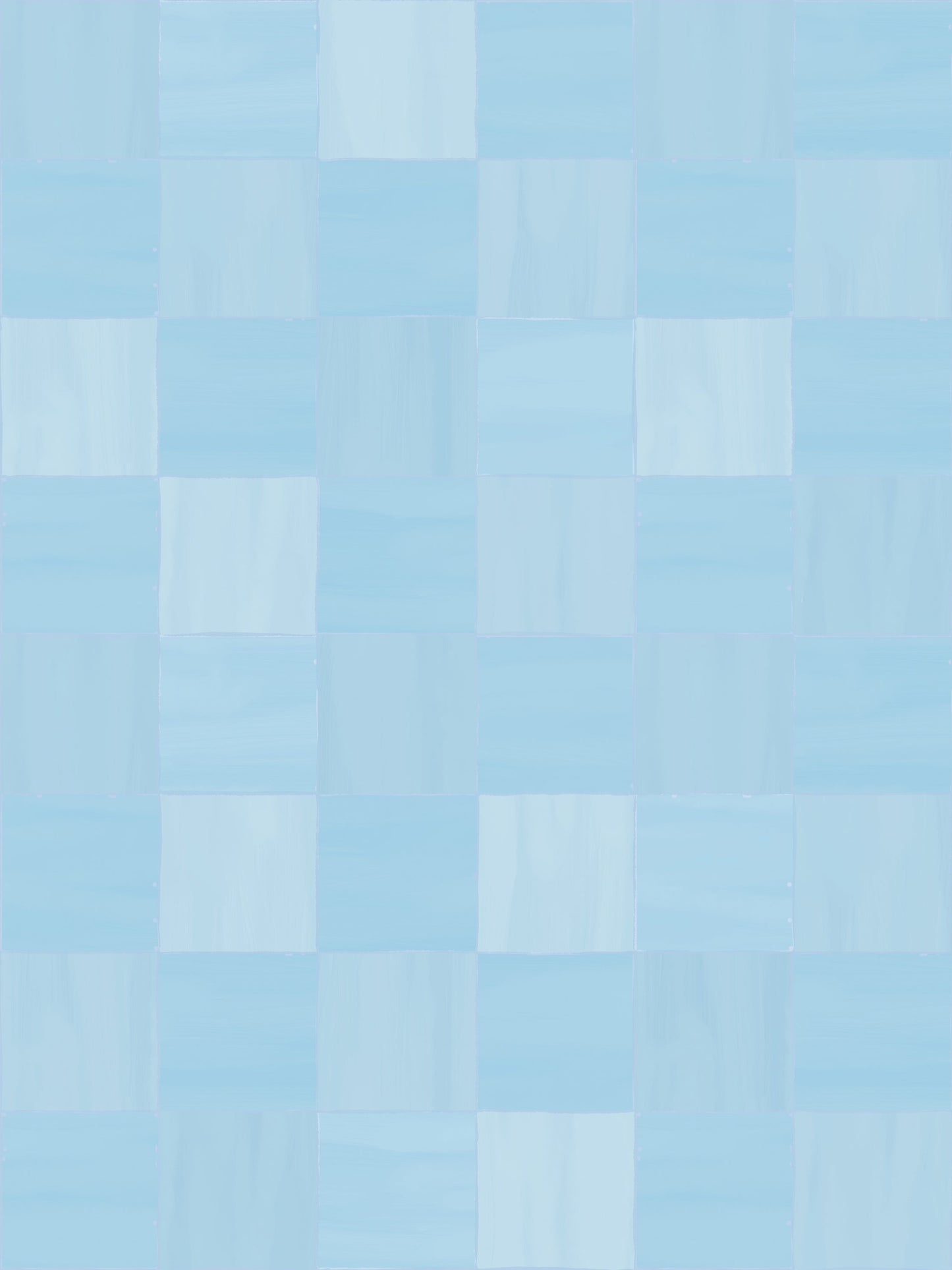 Zellige Wallpaper, light blue