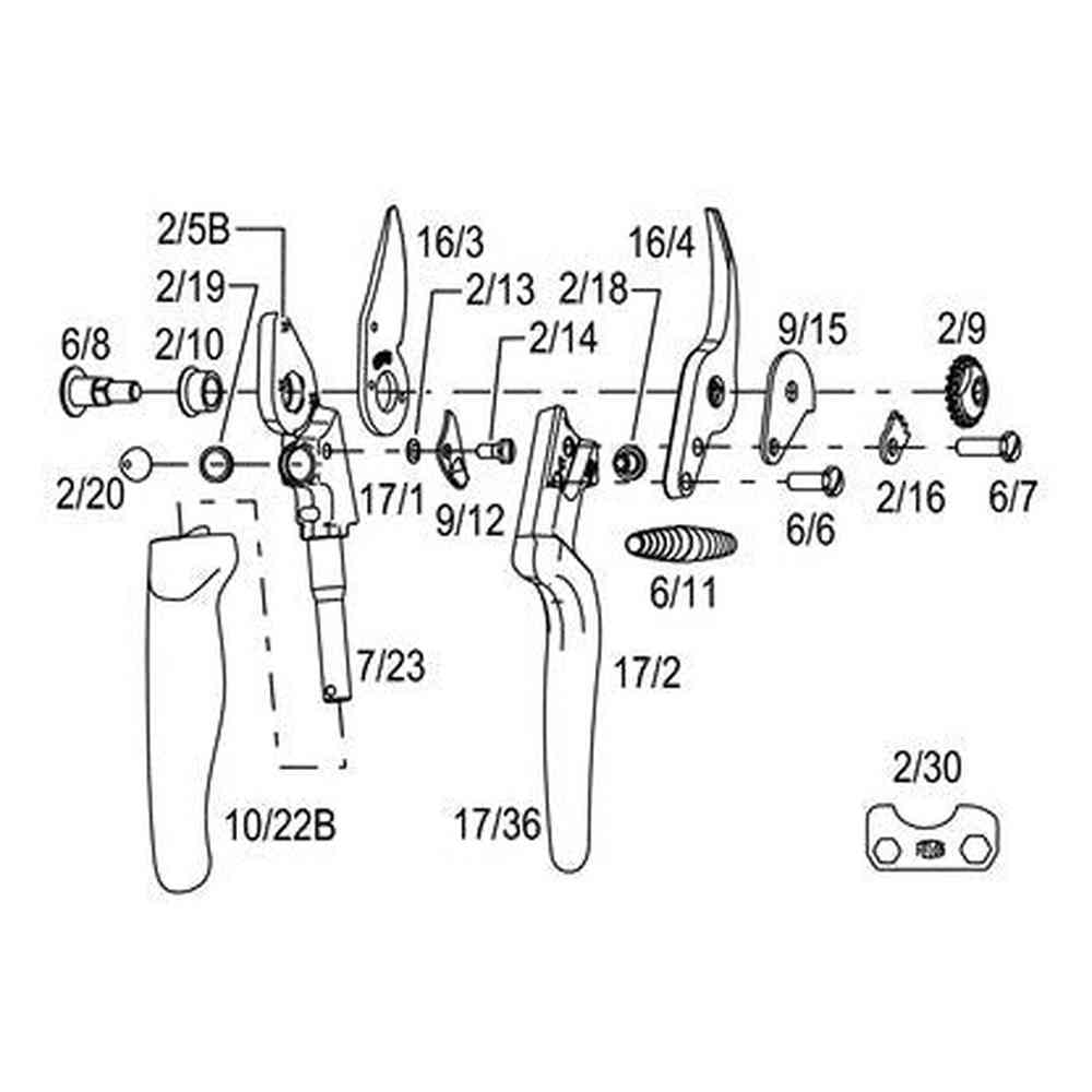 Felco 17 Revolving Handel-Left handed Pruner F-17