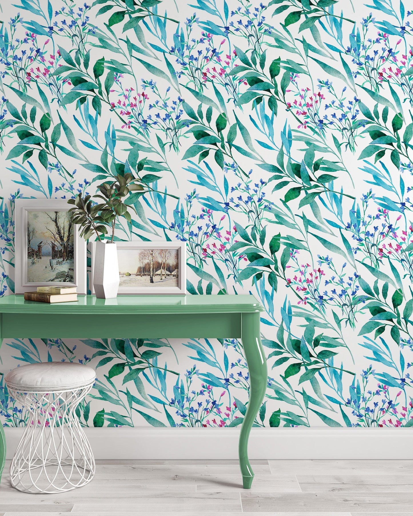 Green Botanical Leaves Wallpaper