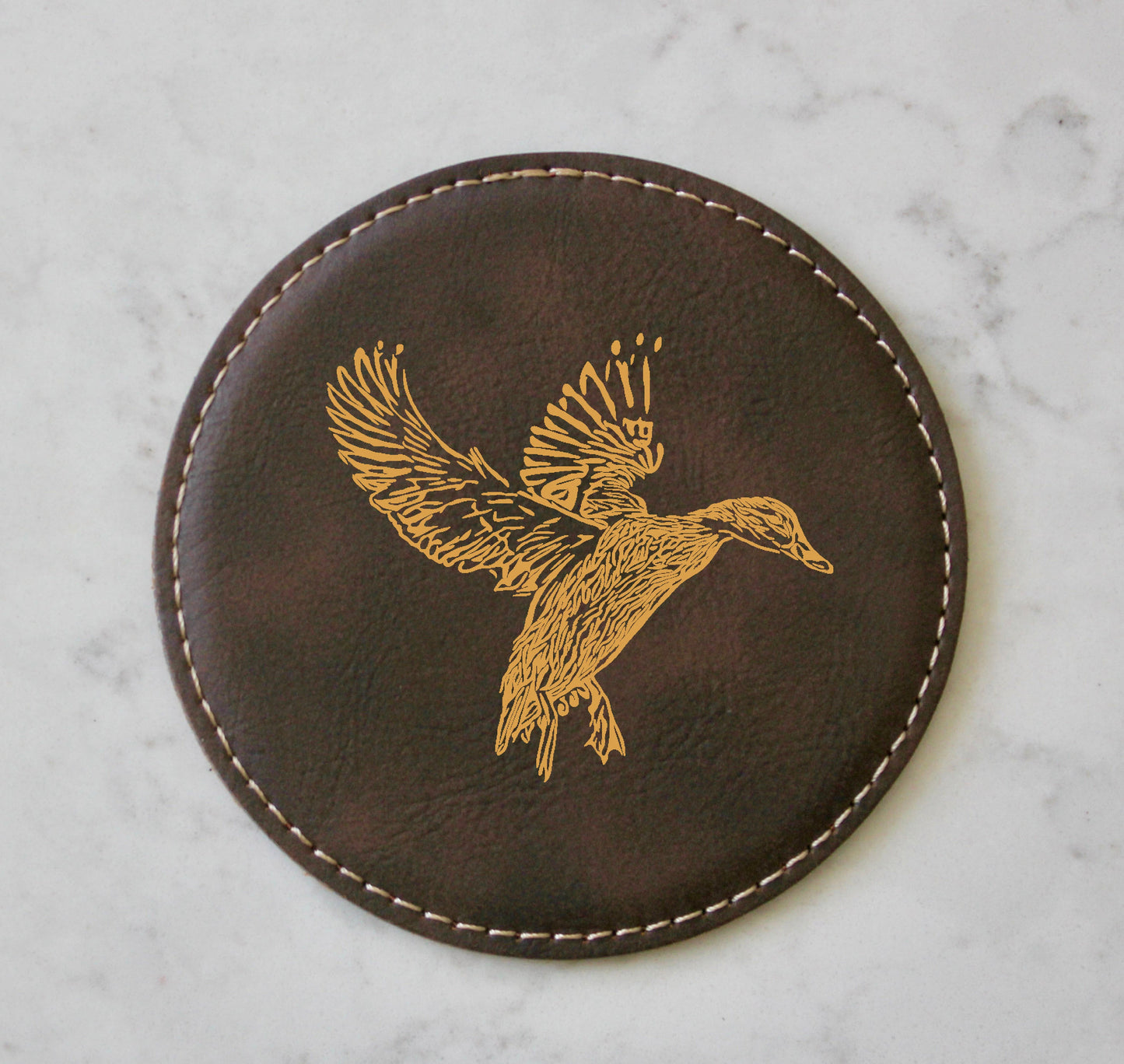 Flying Duck Coaster Set (Slate or Leatherette)