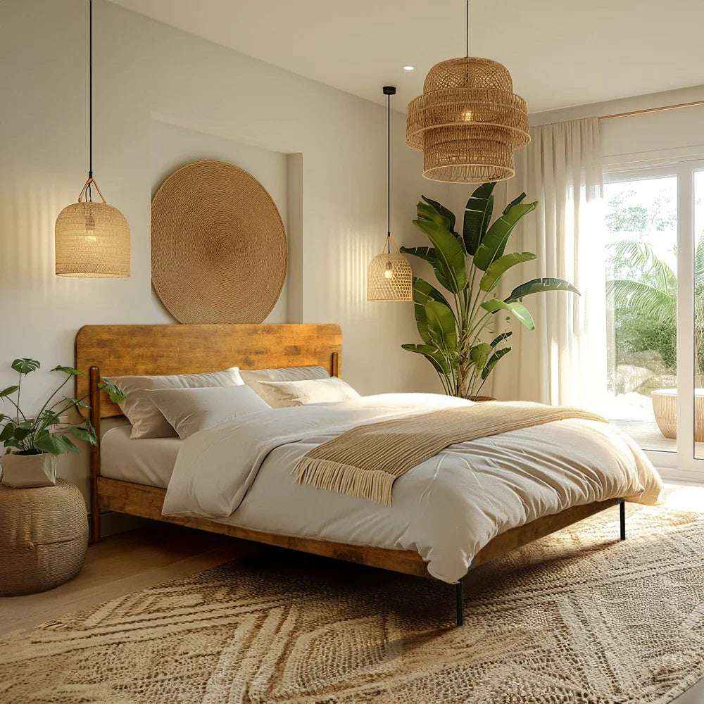 Frida Deluxe Solid Wood Bed Frame - Premium Quality Craftsmanship and Timeless Elegance