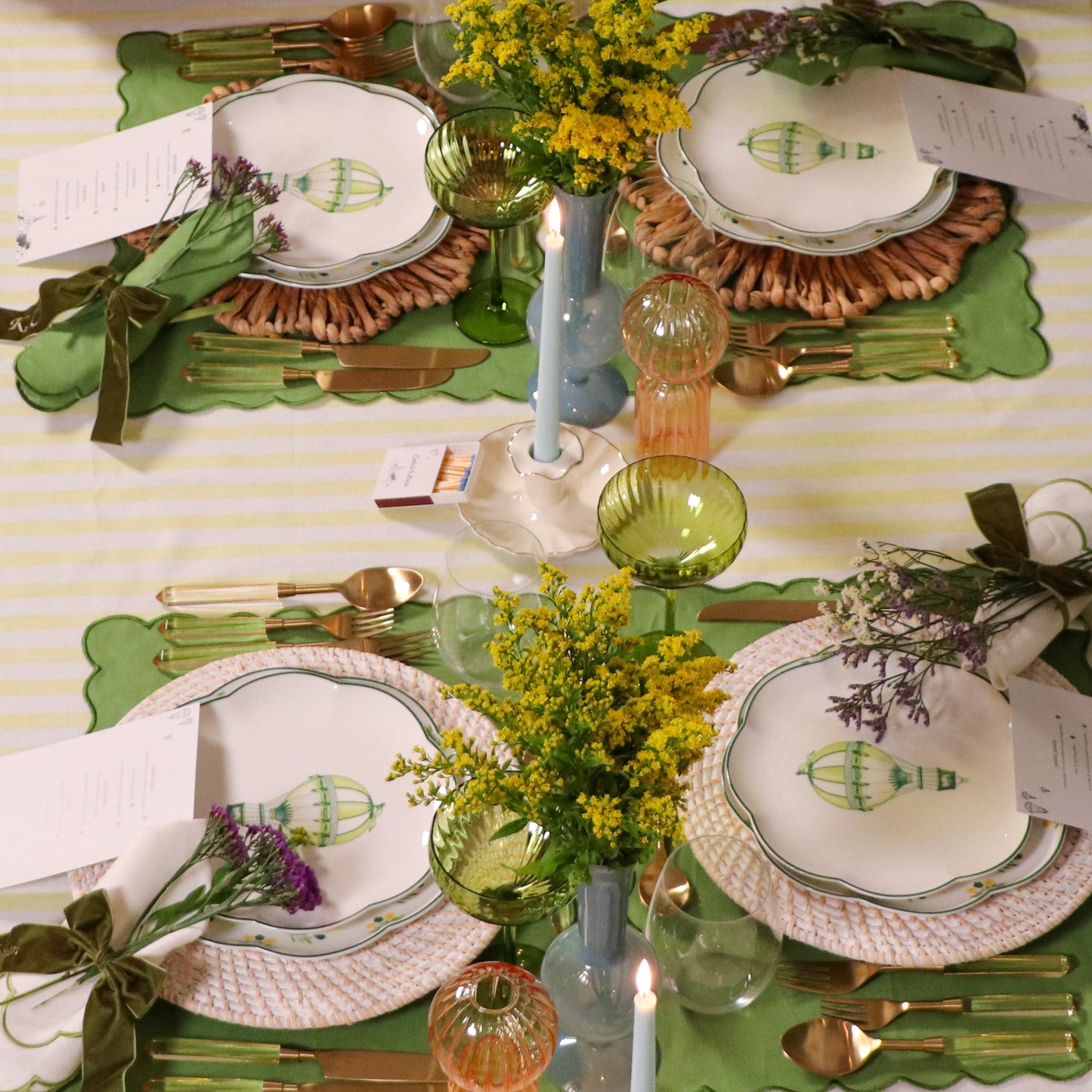 Frosted Blue Haze Vase - Pair