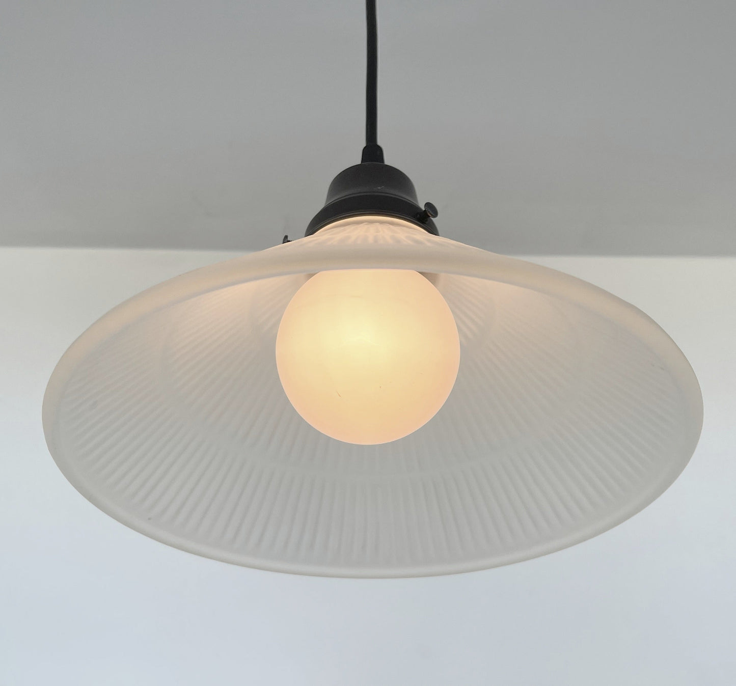 Modern Holophane PENDANT Light - Frosted