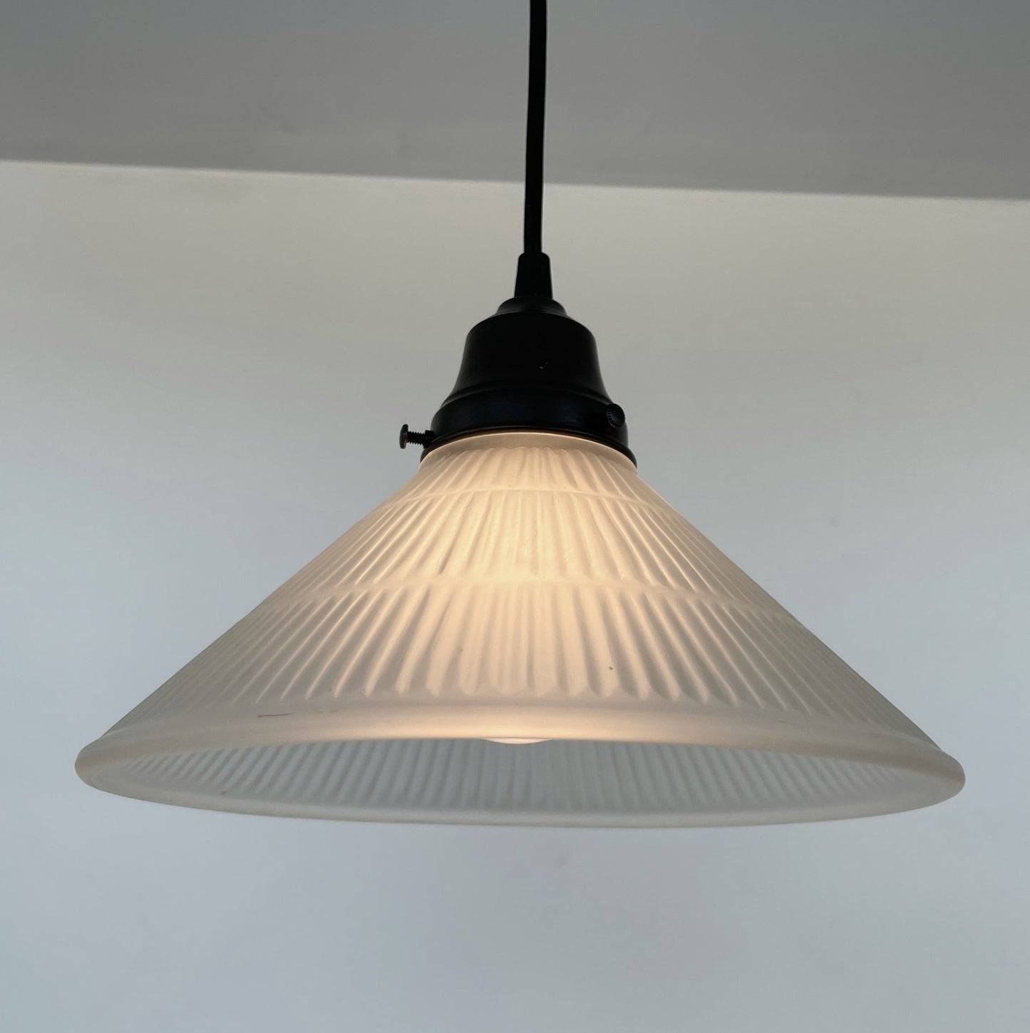 Modern Holophane PENDANT Light - Frosted