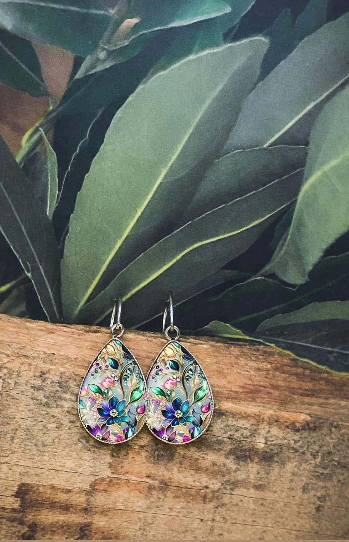 Beautiful Colorful Floral Drop Earrings