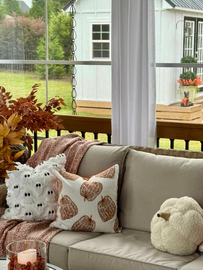 White Pumpkin Pillow Cover