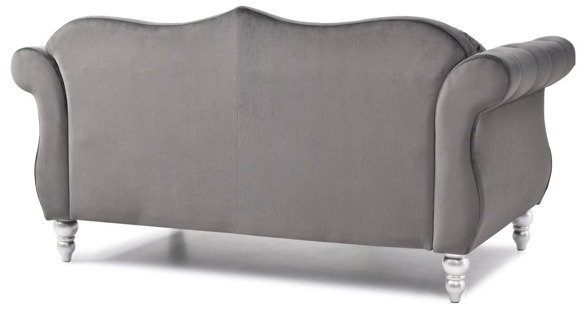 Cozy Transitional Flared Arm Loveseat
