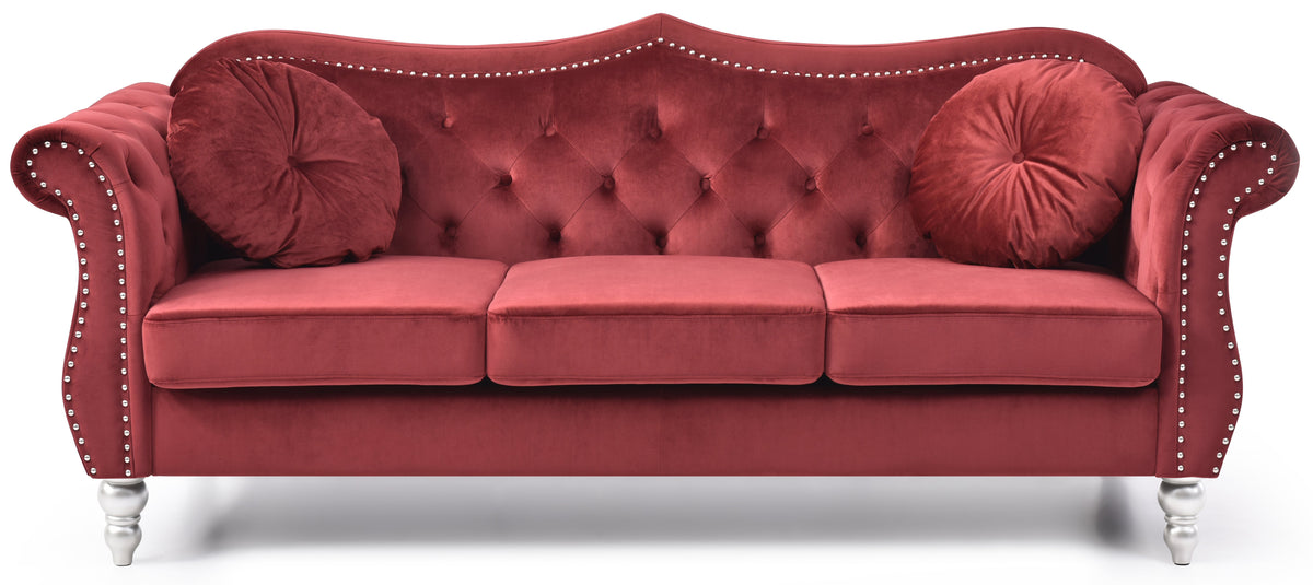 Hollywood G0669A-S Sofa in Burgundy