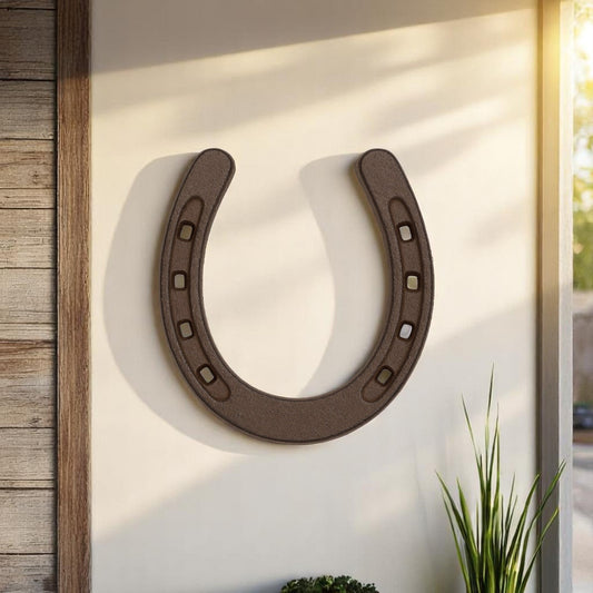 Cast Iron Horseshoe - Rustic Western Good Luck Charm, Cowboy Ranch Home Decor Accent