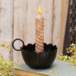 Black Metal Lotus Bowl Taper Holder
