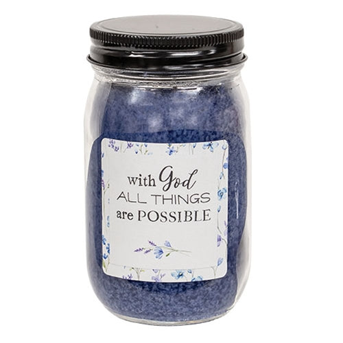 All Things Are Possible Blueberry & Lavender 12oz. Pint Jar Candle