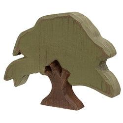 Distressed Carved Wood Chestnut Tree Sitter