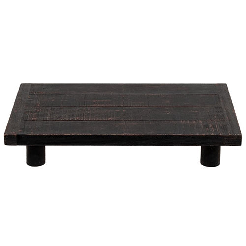 Distressed Black Wooden Rectangle Riser