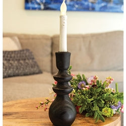 Black Wooden Deco Bottle Taper Holder