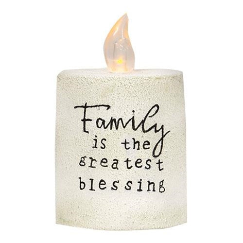 Family Treasure White Cement Timer Pillar