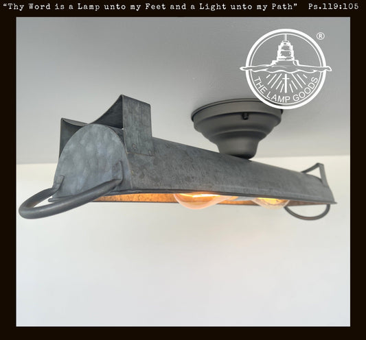 GALVANIZED DOME Ceiling Light Fixture (3 sizes)