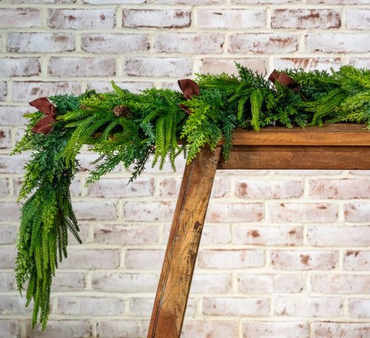 6' Mixed Green Garland