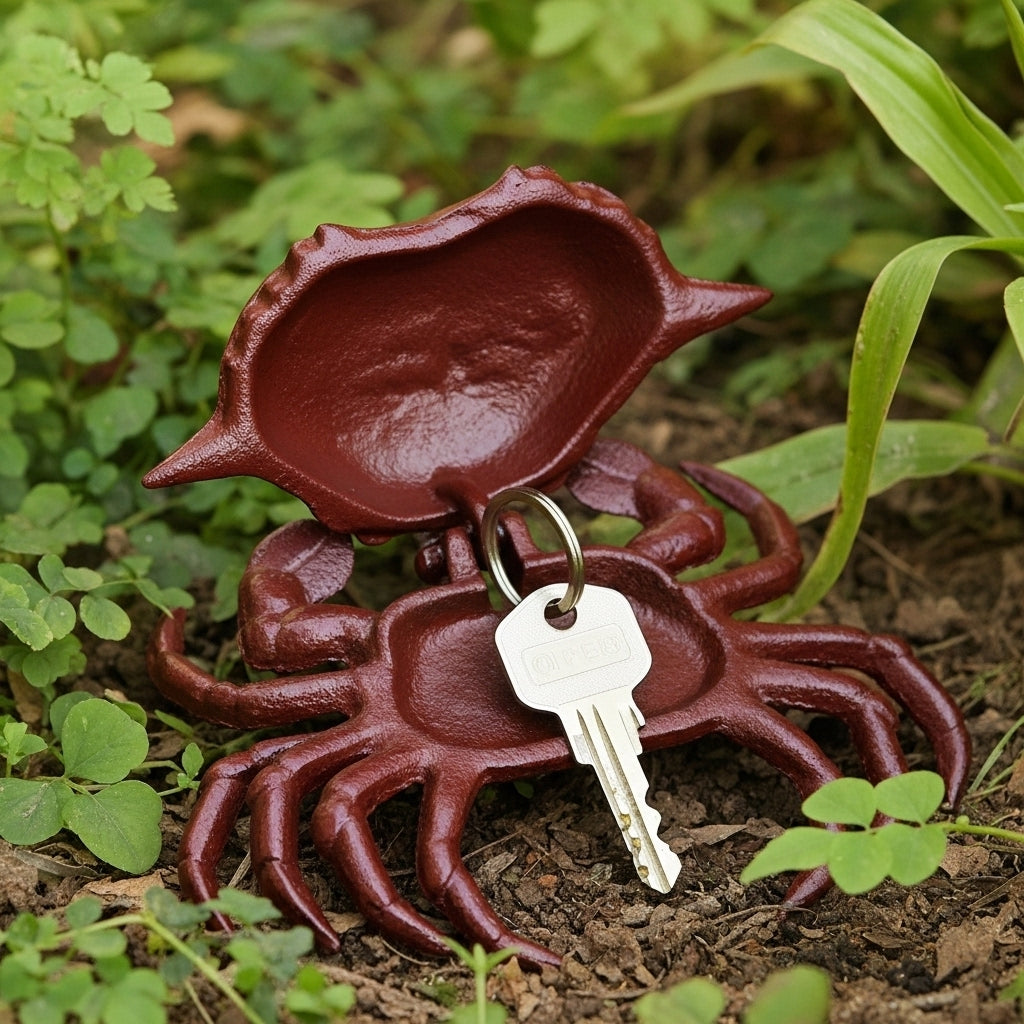 Crab Key Hider Cast Iron Coastal Outdoor Decor