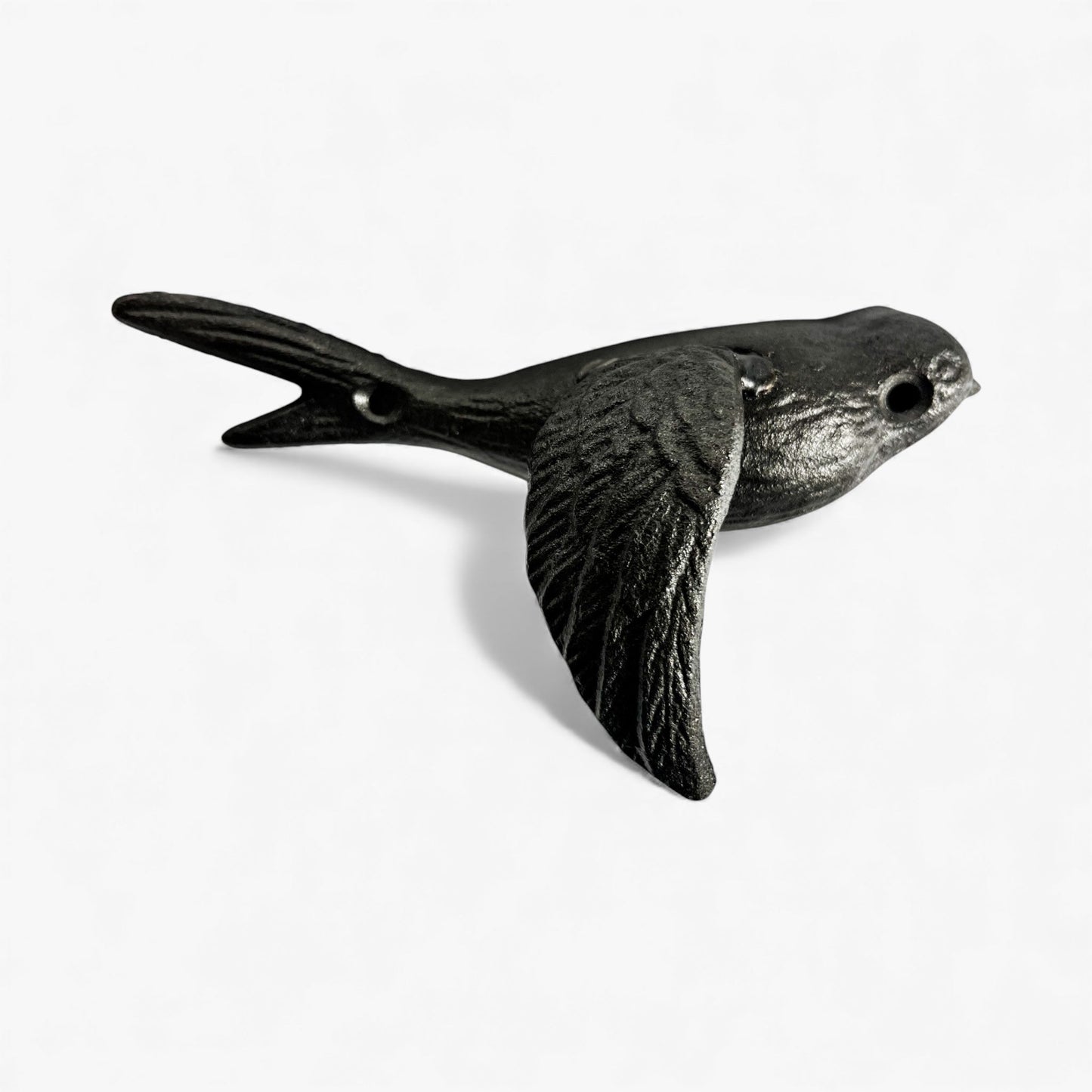 Bird Wall Hooks Set of 4, Rustic Home Decor, Natural Iron Finish