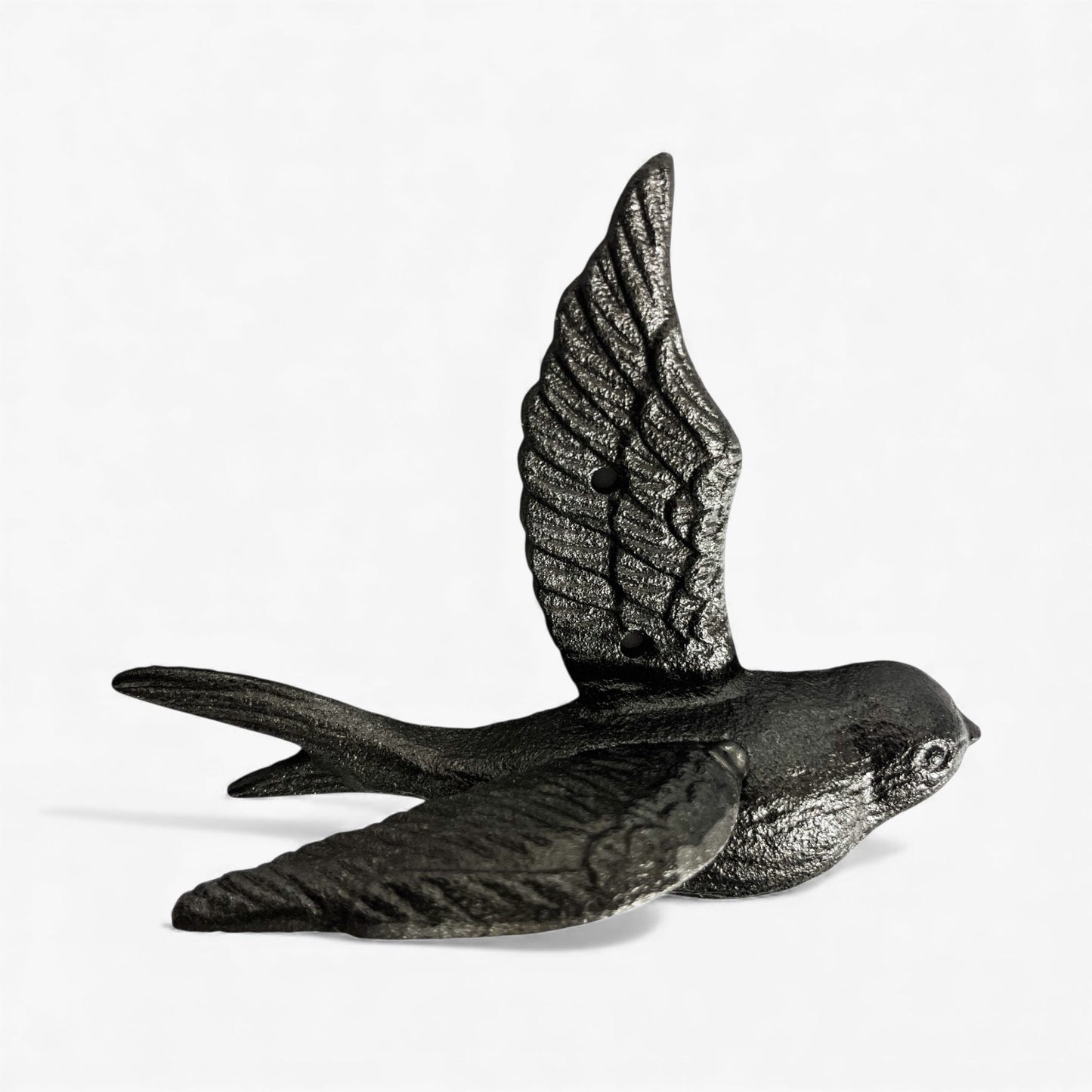 Bird Wall Hooks Set of 4, Rustic Home Decor, Natural Iron Finish