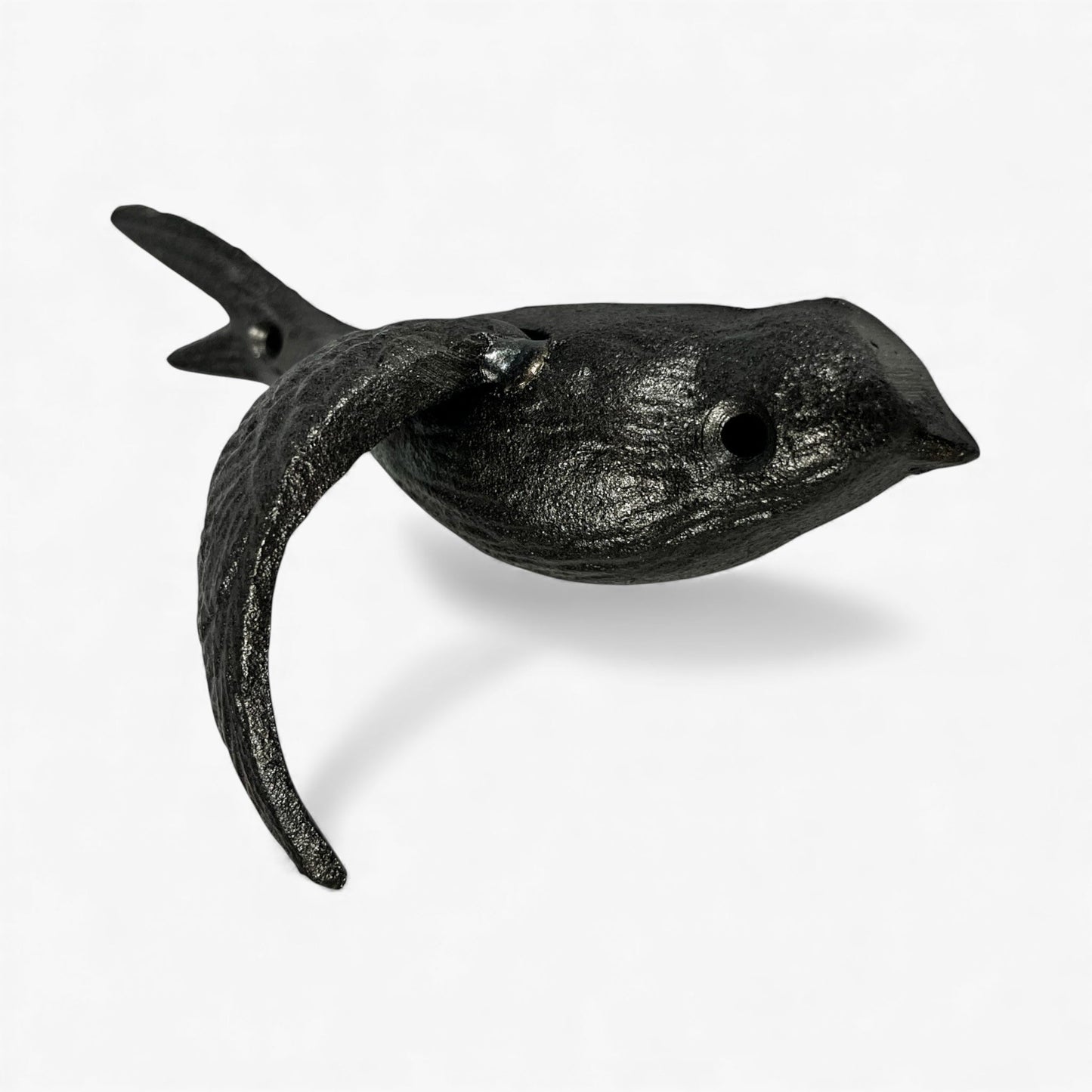 Bird Wall Hooks Set of 4, Rustic Home Decor, Natural Iron Finish