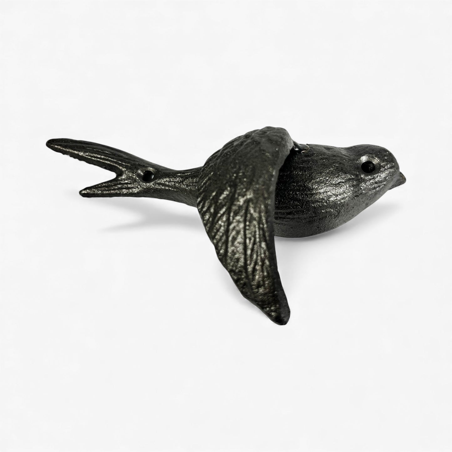 Bird Wall Hooks Set of 4, Rustic Home Decor, Natural Iron Finish