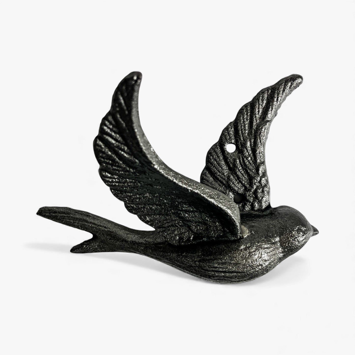 Bird Wall Hooks Set of 4, Rustic Home Decor, Natural Iron Finish