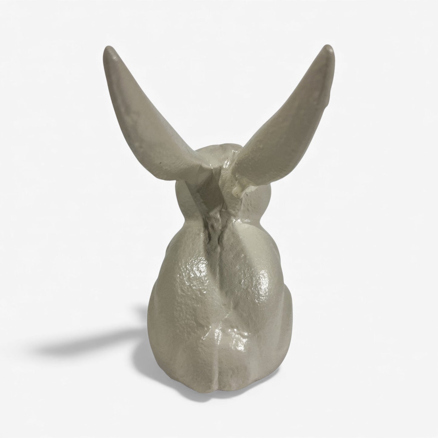 Bunny Statue Cast Iron Cream Garden or Indoor Decor