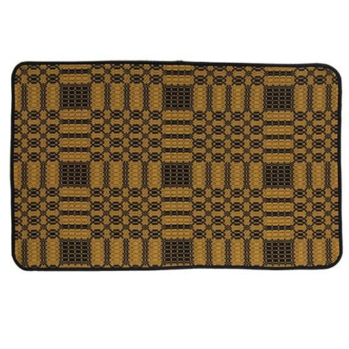 Black & Mustard Westbury Floor Mat
