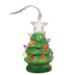 Ceramic Tree Glow Ornament - 3 Asstd.