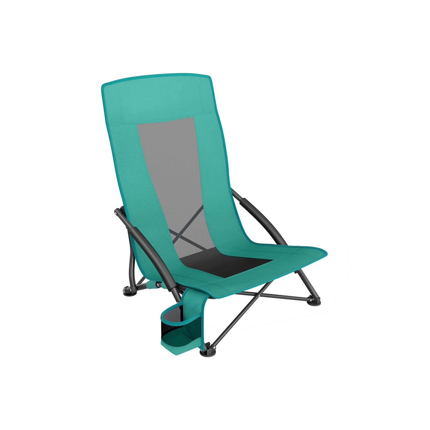 Portable Outdoor Beach Chair with High Backrest