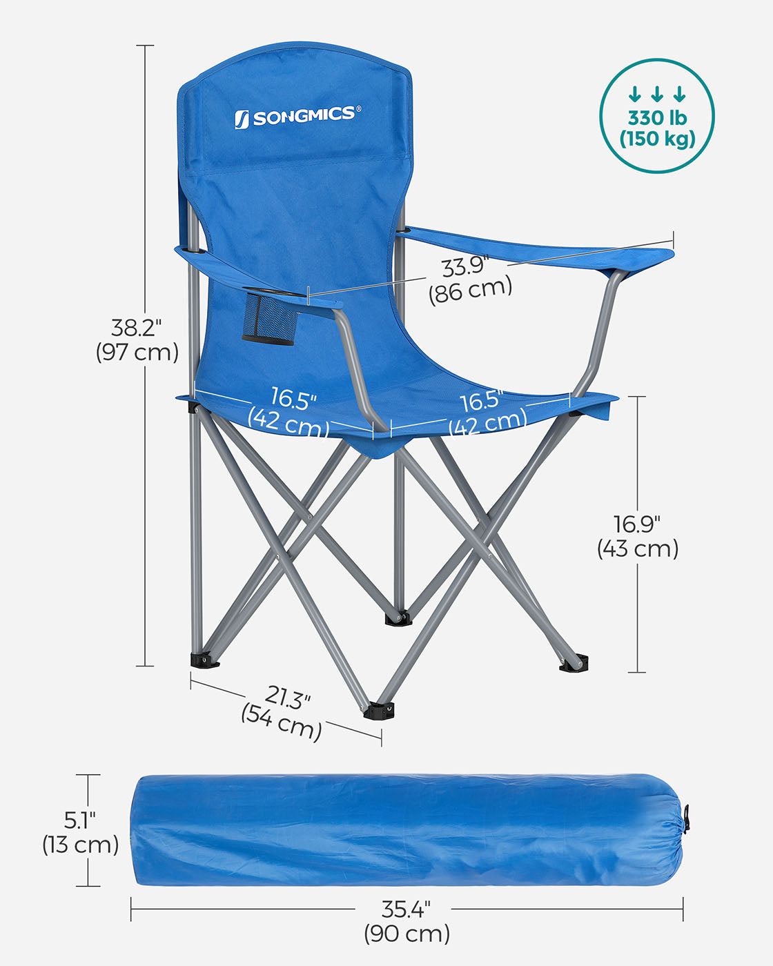 Set of 2 Folding Camping Chairs