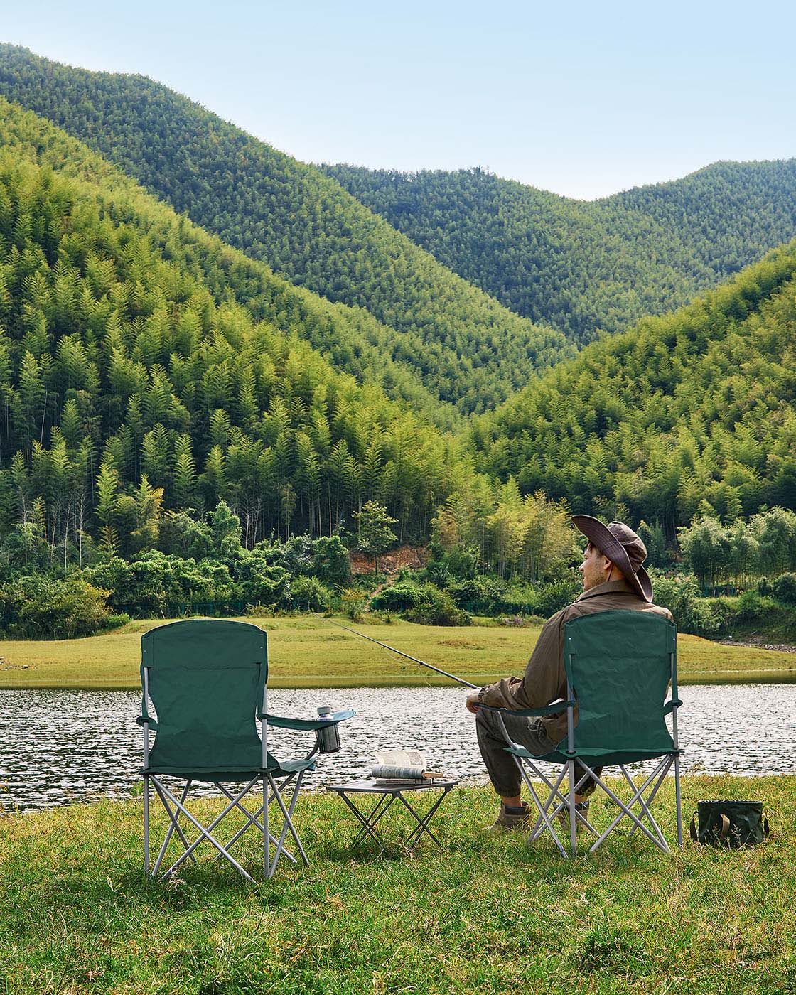 Set of 2 Folding Camping Chairs