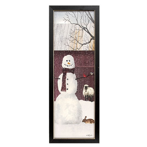 Farm Snowman Framed Print - 6x18