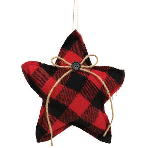 Buffalo Check Star Ornament