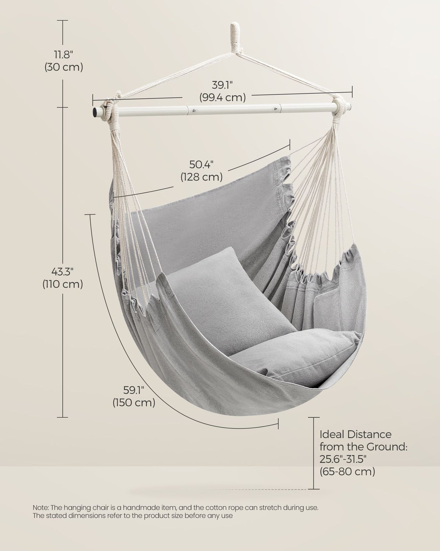 Hammock Chair with 2 Cushions