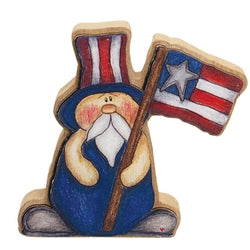 3/Set - Wooden Uncle Sam Doodle Sitters