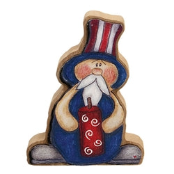 3/Set - Wooden Uncle Sam Doodle Sitters