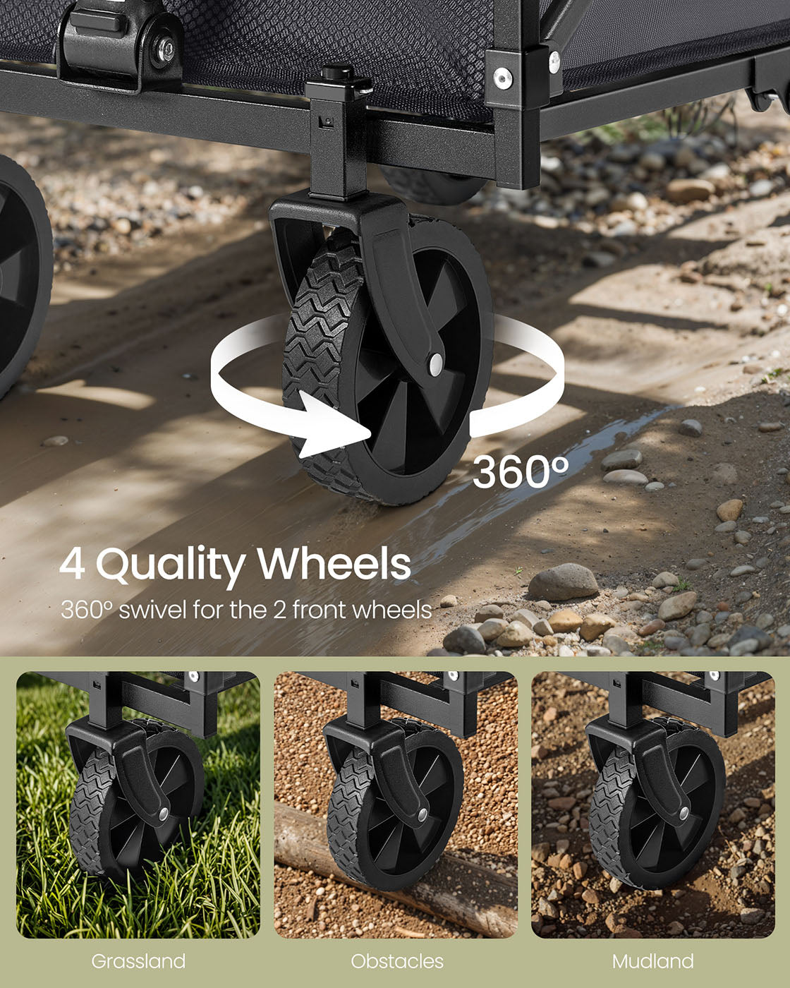 Portable Wagon Collapsible with Wheels
