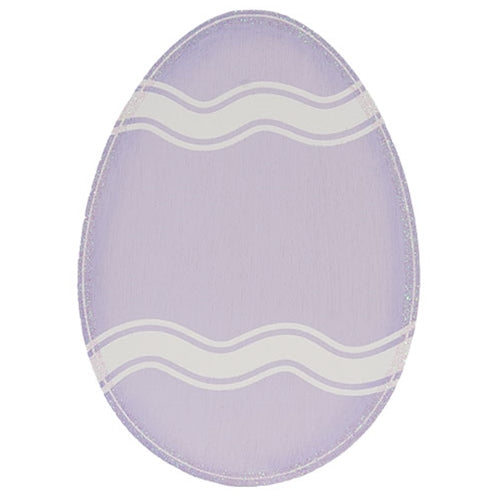 Glittered Lavender Easter Egg Planter Stake Topper