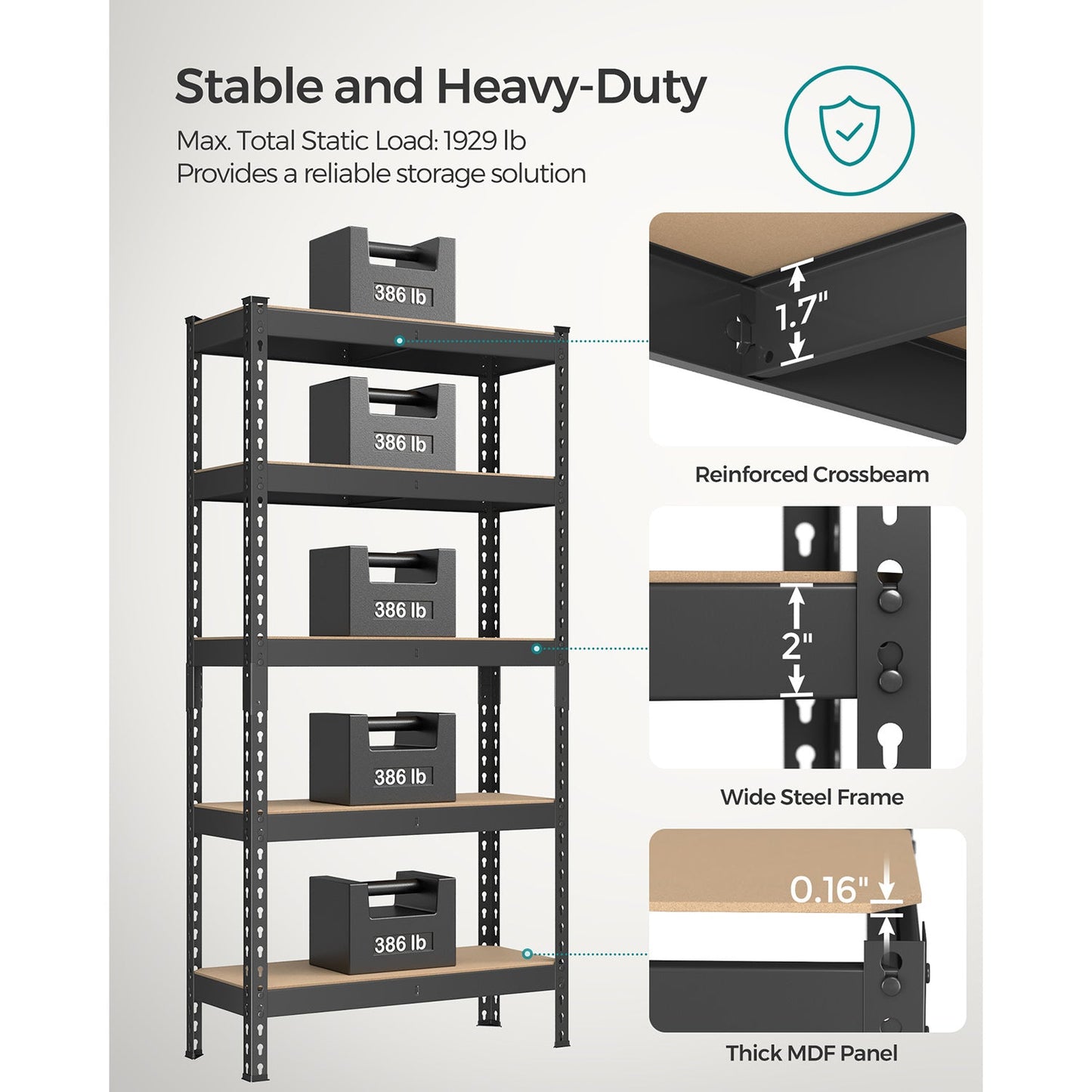 5-Tier Garage Storage Shelf