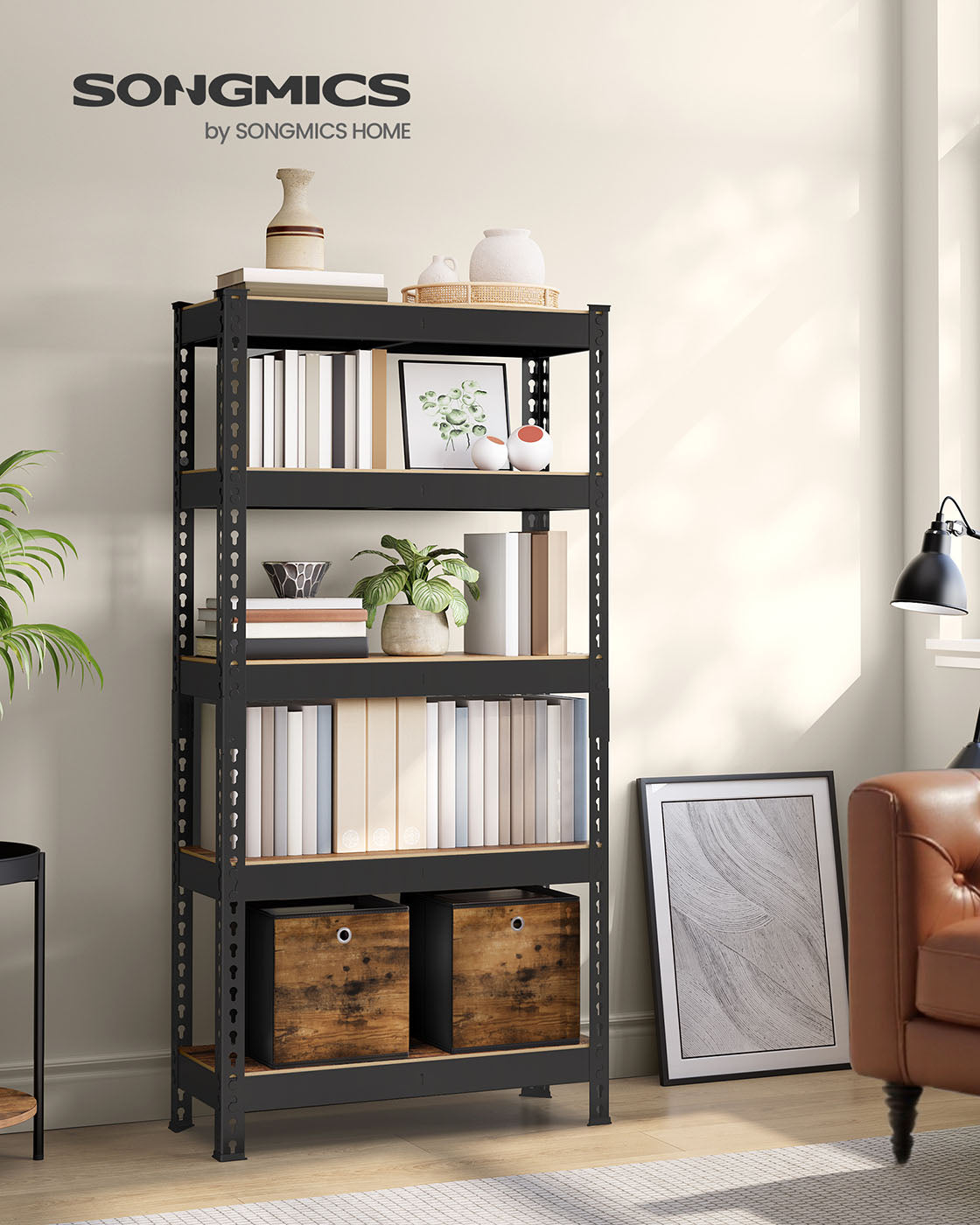 5-Tier Storage Shelves for Study Shed Basement